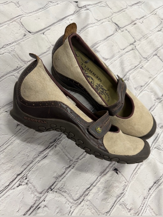 Shoes - Merrell Plaza Bandeau Dark Taupe Mary Jean Shoes Size 9.5 Women’s GorpCore Wedge